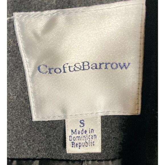 Womens Wool and Polyester Blend Croft  Barrow Coat Jacket Black Size S with Belt - Picture 5 of 8